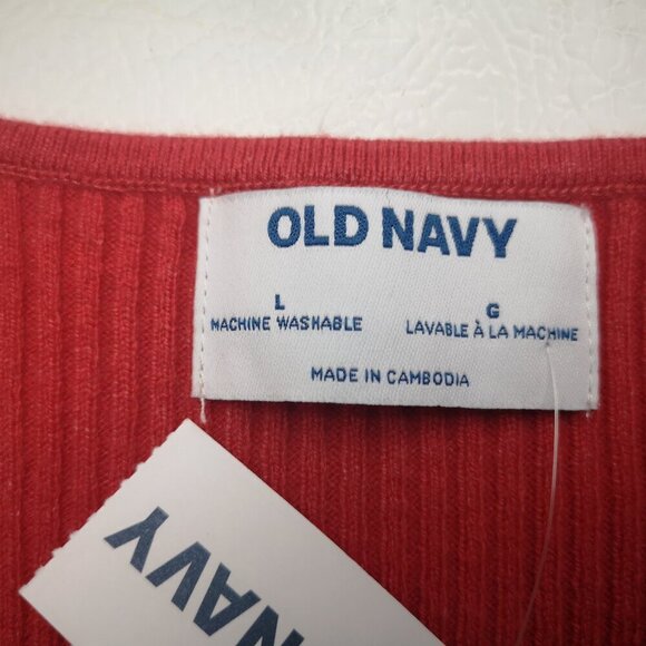 NWT Old Navy Girls Size Large Red Square Neckline Sweater - Picture 3 of 10